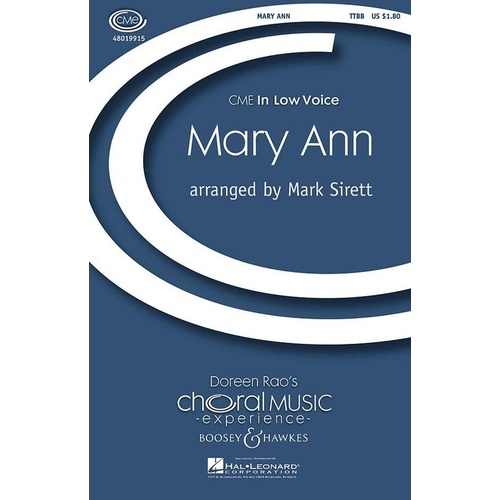 Mary Ann TTBB Book