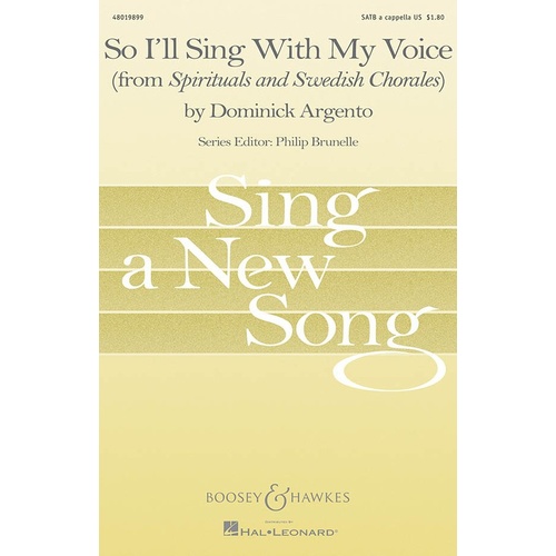 So Ill Sing With My Voice SATB Book