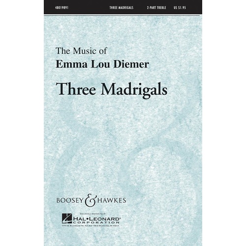 Three Madrigals 2Pt Book