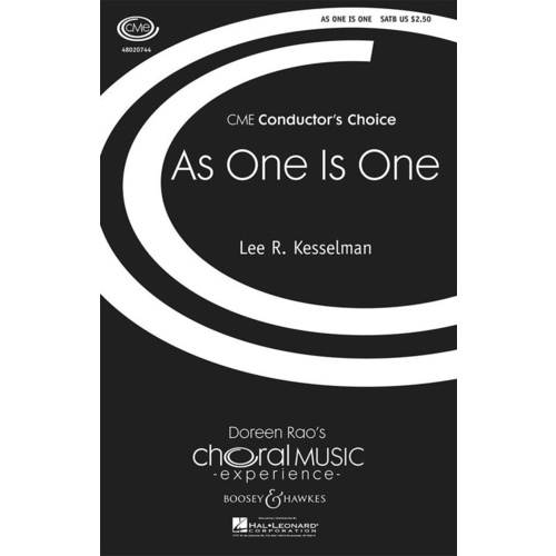 As One Is One SATB Book