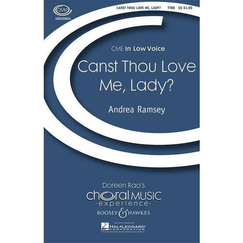 Canst Thou Love Me Lady TTBB Book