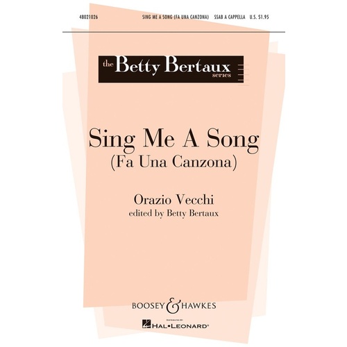 Sing Me A Song SSAb A Cappella Book