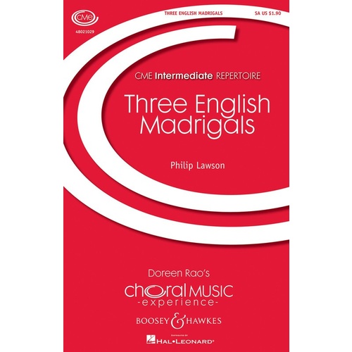Three English Madrigals 2Pt Book