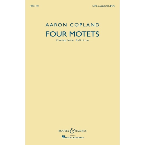 Four Motets SATB Book