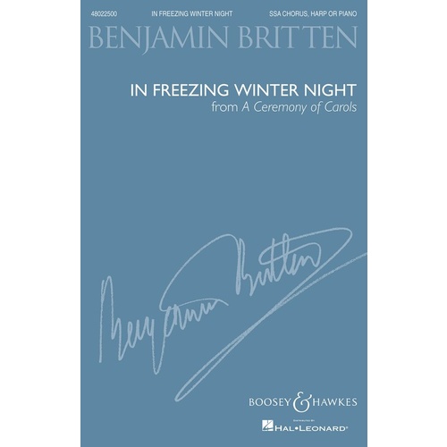 In Freezing Winter Night (Ceremony Of Carols) (Single Music Sheet)