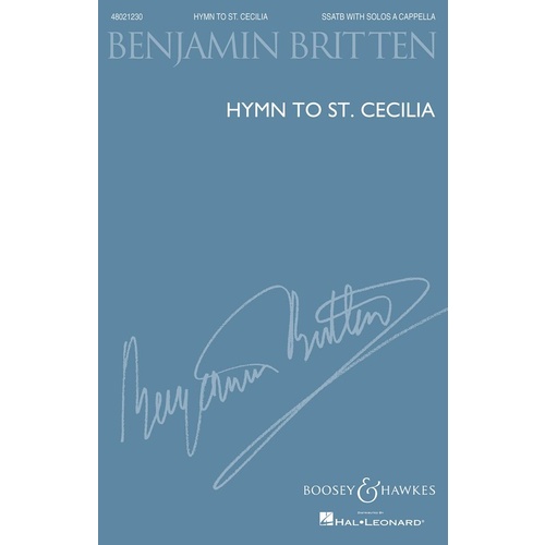 Hymn To St Cecilia SSATB With Solos A Cappella Book