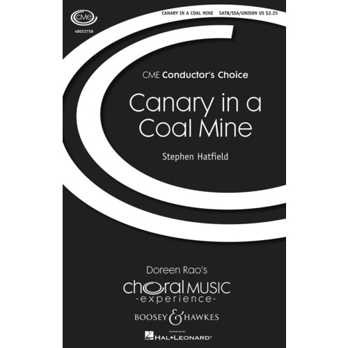 Canary In A Coal Mine SATB Book