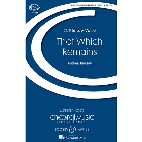 That Which Remains TTBB Book