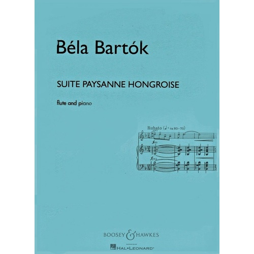 Suite Paysanne Hongroise Flute And Piano Book