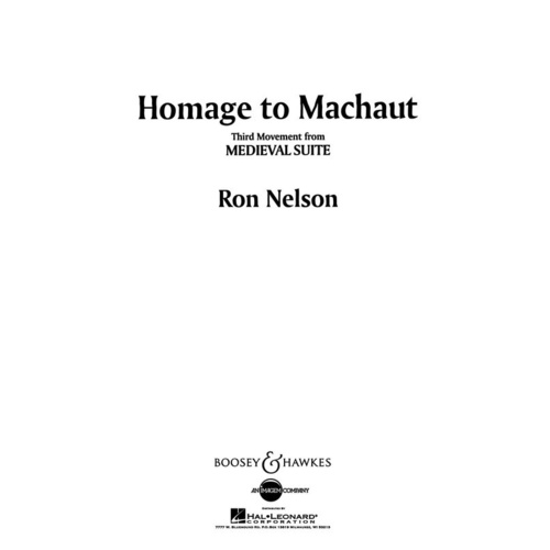 Homage Machaut Full Sc Book