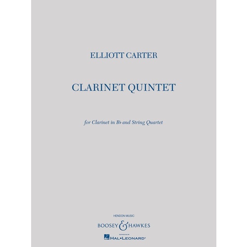Clarinet Quintet B Flat clarinet Str Quartet Sco Pts Book