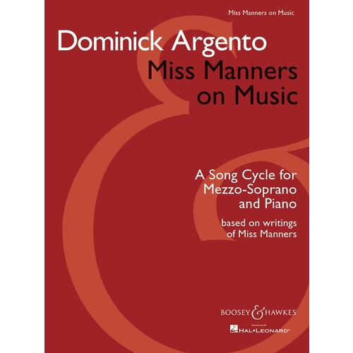 Miss Manners On Music Mez Sop And Piano Book