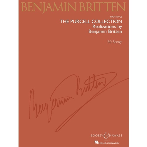 Purcell Collection Realizations Britten High Book