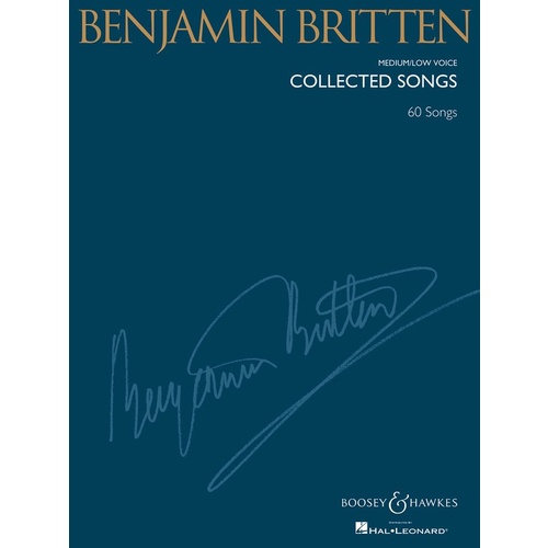 Benjamin Britten Collected Songs Med / Low Voice Book