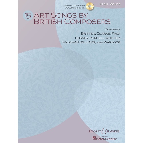 Art Songs 15 By British Composers High Book/CD