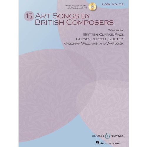 Art Songs 15 By British Composers Low Book/CD