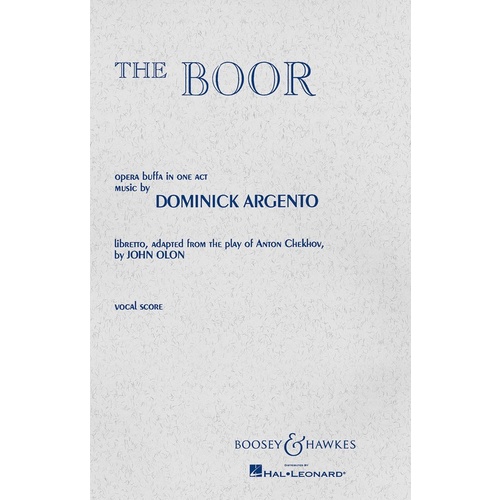 The Boor Vocal Score Book