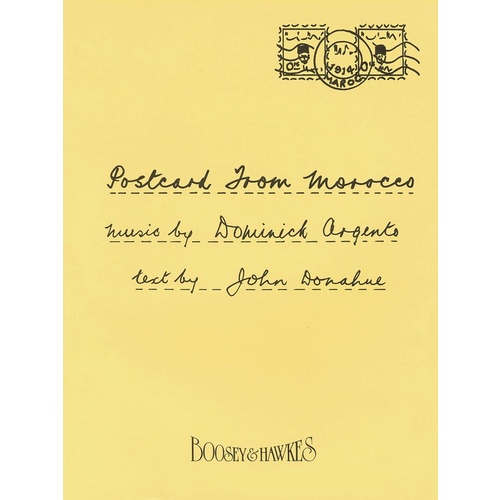 Postcard From Morocco Vocal Score Book