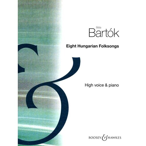 Bartok - 8 Hungarian Folk Songs High Voice/Piano (Softcover Book)