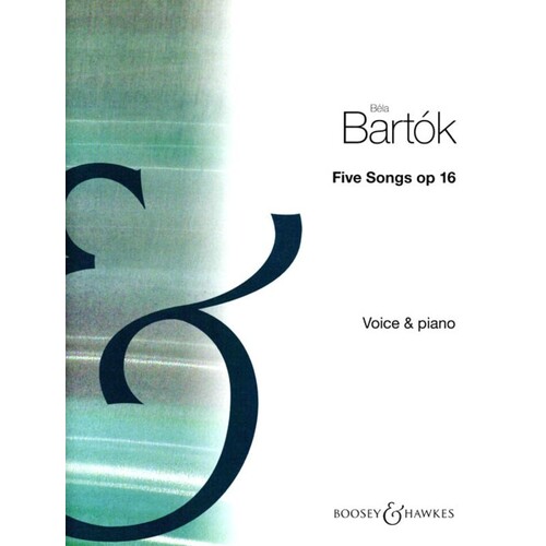 Bartok - 5 Songs Op 16 Medium Voice/Piano (Softcover Book)