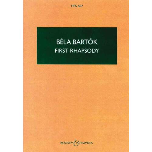 Bartok - 1st Rhapsody Violin/Orch Study Score Book