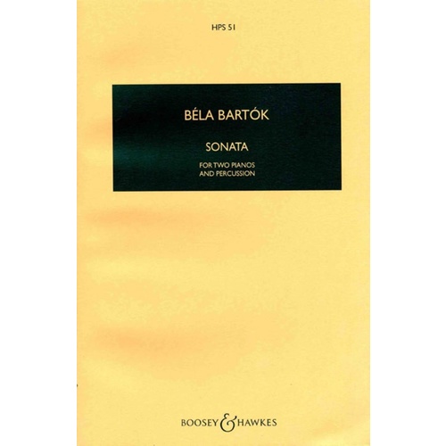 Sonata For Two Pianos And Percussion Study Sc Book