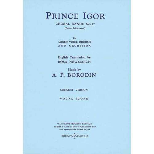 Borodin - Choral Dance No 17 SATB Vocal Score (Softcover Book)