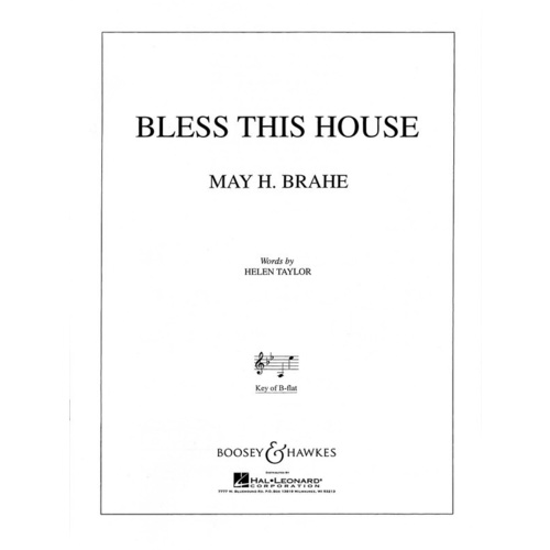Bless This House Low Voice In B Flat And Piano Book