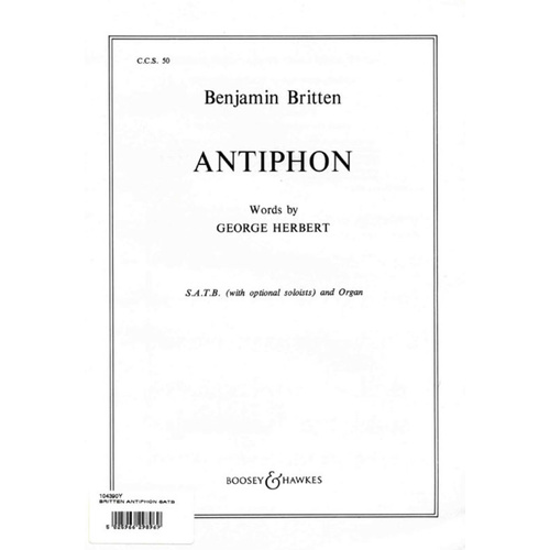 Antiphon SATB And Organ W/Opt Soloists Book