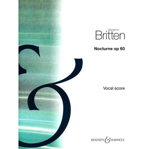 Britten - Nocturne Op 60 Tenor Voice/Piano (Softcover Book)