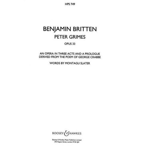 Britten - Peter Grimes Op 33 Study Score Book