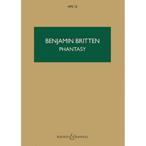 Britten - Phantasy Op 2 Study Score Book