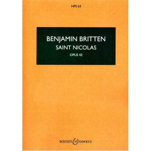 Britten - Saint Niconline Audios Op 42 Full Score (Softcover Book)