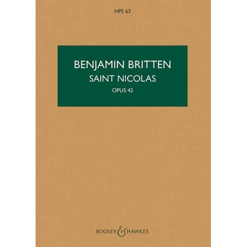 Britten - Saint Niconline Audios Op 42 Study Score Book