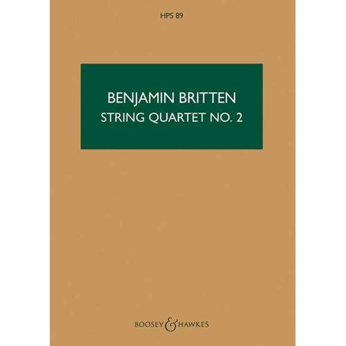 Britten - String Quartet No 2 Op 36 Study Score Book