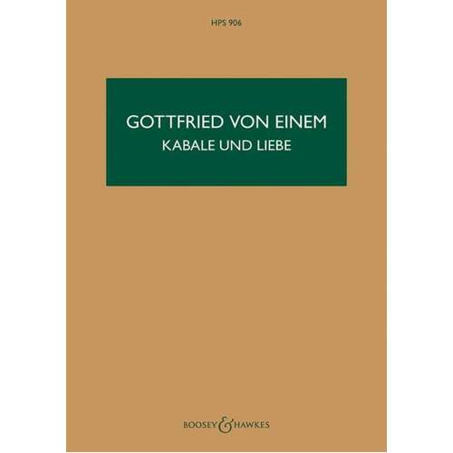 Einem - Kabale Und Liebe Study Score Book