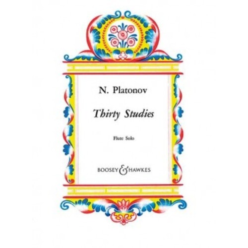 Platonov - 30 Studies For Flute (Softcover Book)