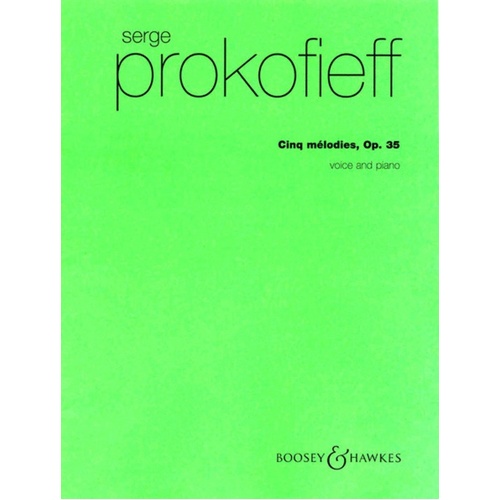 5 Melodies Op 35 Voice And Piano Book