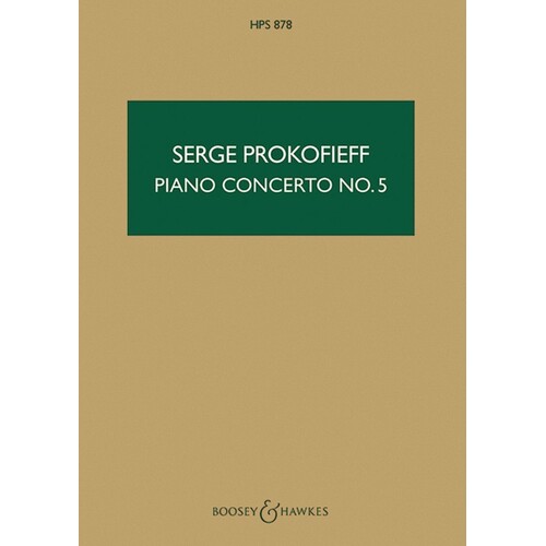Piano Concerto No5 Study Score Book