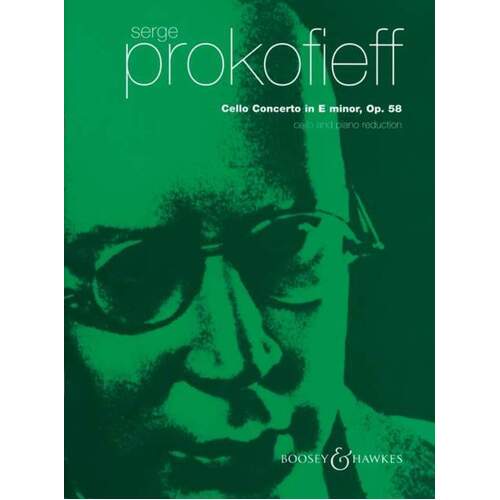 Prokofieff - Concerto E Min Op 58 Celllo/Piano Book