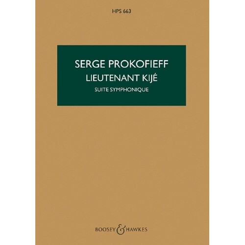 Lieutenant Kije Suite Op 60 Study Score Book
