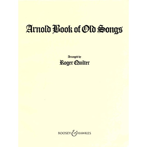 Arnold Book Of Old Songs Med Book