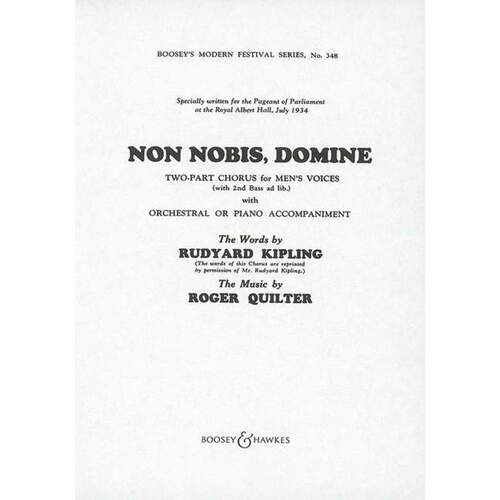 Quilter - Non Nobis Domine Tb(B) (Octavo) Book