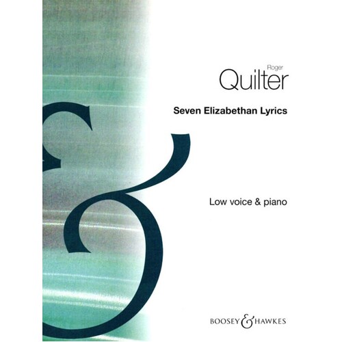 Quilter - 7 Elizabethan Lyrics Op 12 Low Voice (Softcover Book)