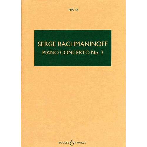 Rachmaninoff - Piano Concerto No 3 Study Score Book