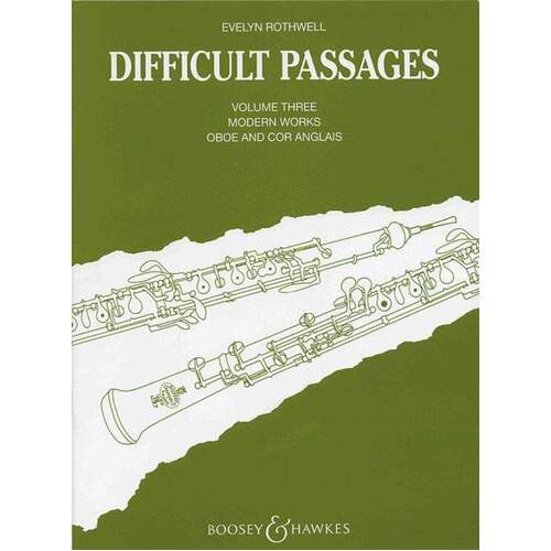 Difficult Passages Vol 3 Oboe And Cor Anglais (Softcover Book)