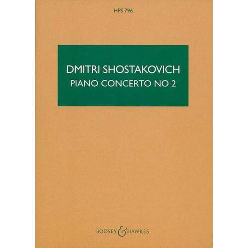 Shostakovich - Piano Concerto No 2 Op 102 Study Score Book