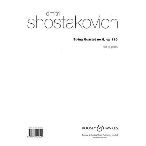 Shostakovich - String Quartet No 8 Op 110 Parts (Set Of Parts) Book
