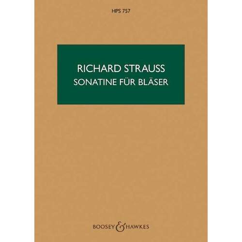 Richard Strauss - Sonatina For Winds Study Score Book