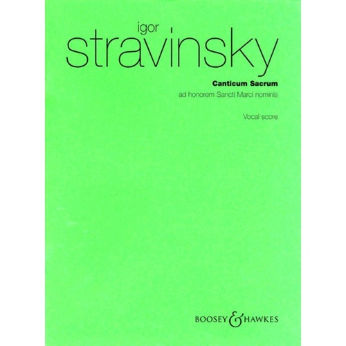 Canticum S Vocal Score